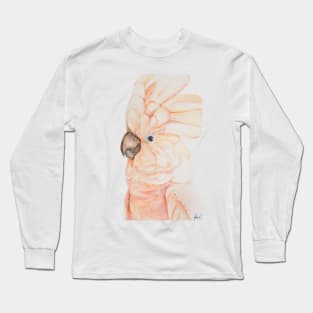 Pink Cockatoo Print Australian Animal Tropical Long Sleeve T-Shirt